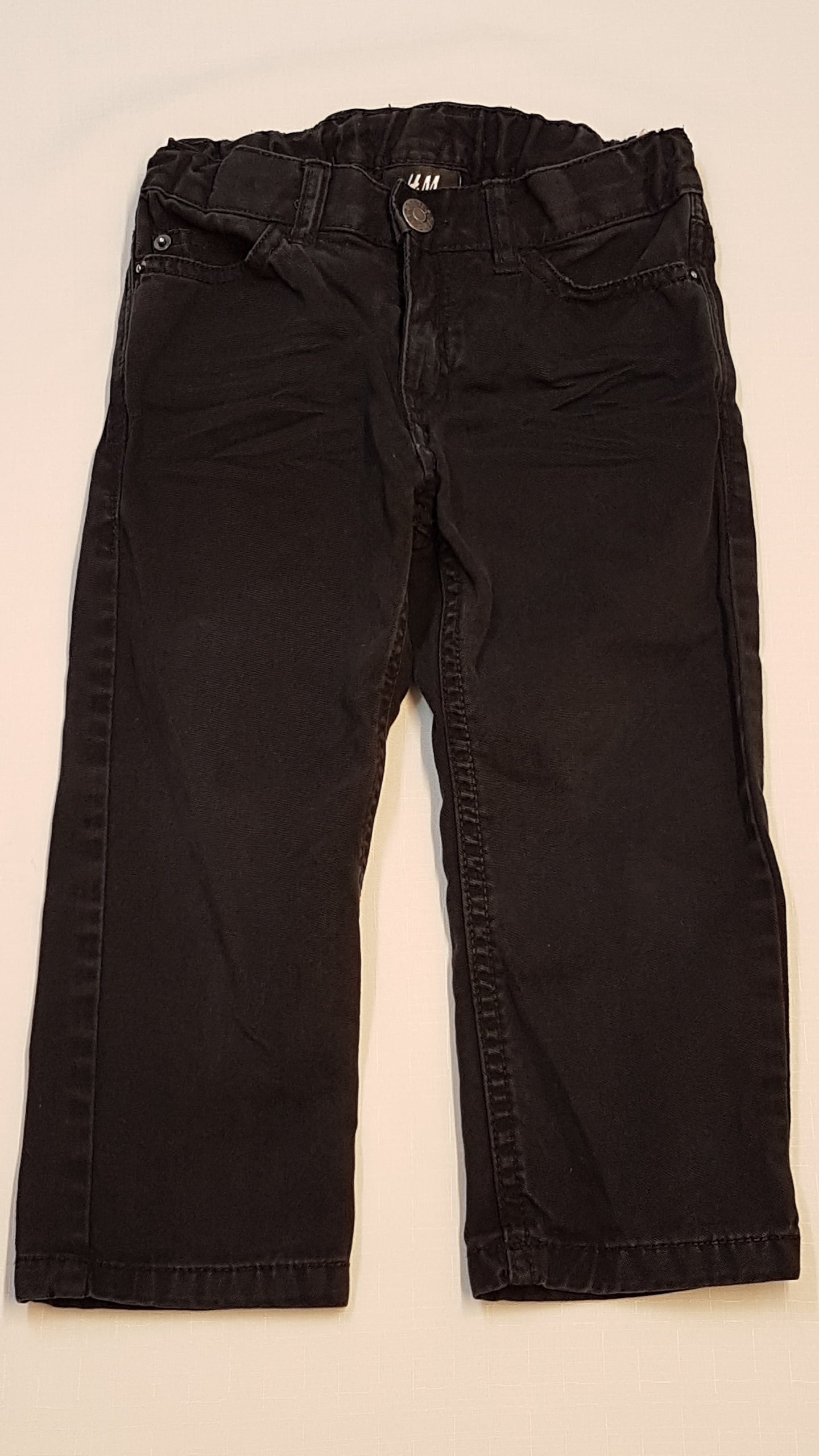 H&M GYÜRT,RÁNCOS TRENDI KISFIÚ FARMERNADRÁG,ÁLLÍTHATÓ GUMIS DERÉKRÉSSZEL 92