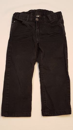 H&M GYÜRT,RÁNCOS TRENDI KISFIÚ FARMERNADRÁG,ÁLLÍTHATÓ GUMIS DERÉKRÉSSZEL 92