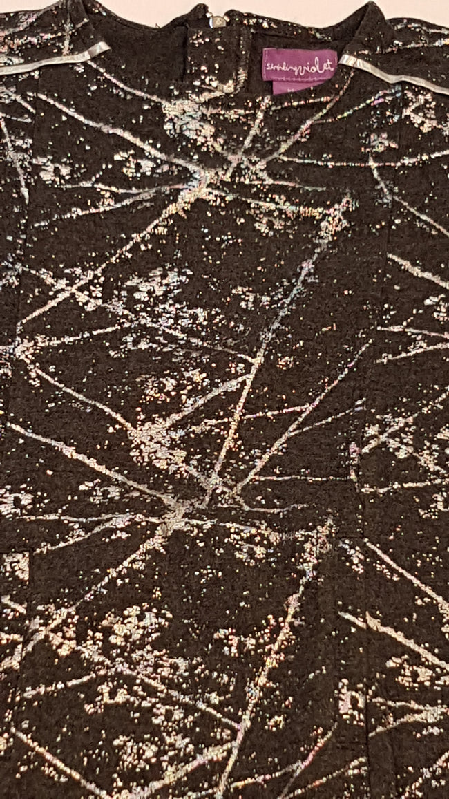 SHRINKINGVIOLET EZÜSTSZÁLAS,SZIVÁRVÁNY SZÍNEIBEN POMPÁZÓ,CSILLOGÓS KISLÁNY RUHA 116-128 Main Image