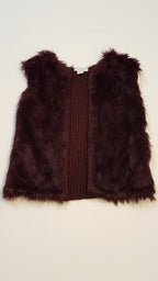 PRIMARK TRENDI,BORDÓ SZÍNŰ SZŐRME MELLÉNY 122