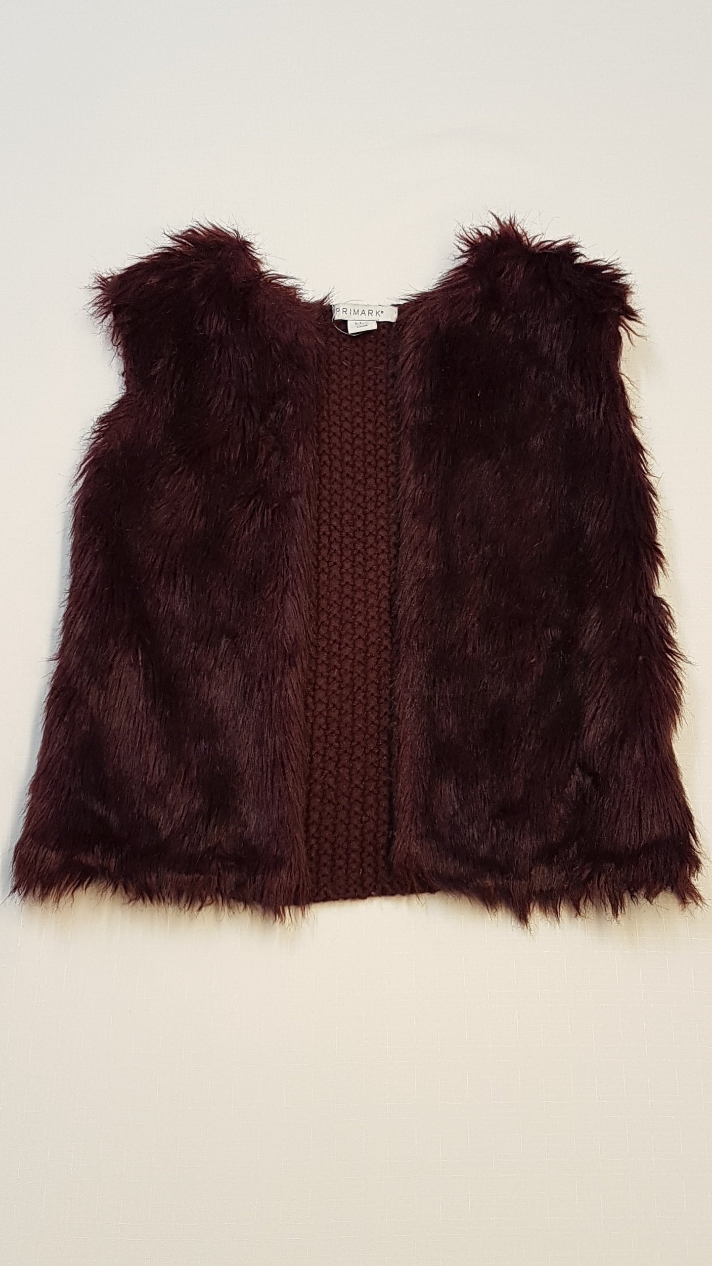 PRIMARK TRENDI,BORDÓ SZÍNŰ SZŐRME MELLÉNY 122