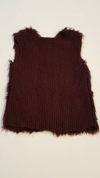 PRIMARK TRENDI,BORDÓ SZÍNŰ SZŐRME MELLÉNY 122