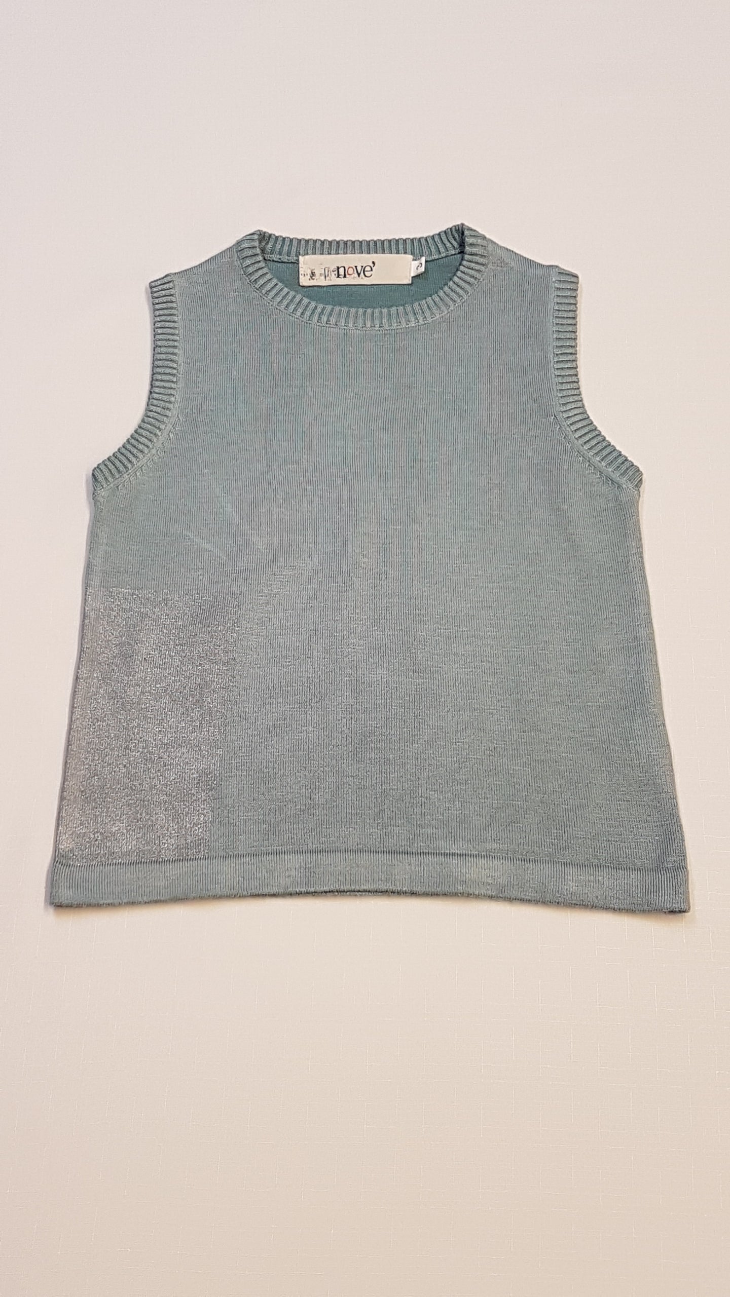 NOVE MENTA SZÍNŰ,CSILLOGÓS EZÜST SZÁLLAL DÍSZÍTETT,TRENDI KISLÁNY MELLÉNY 98-104