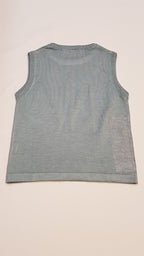 NOVE MENTA SZÍNŰ,CSILLOGÓS EZÜST SZÁLLAL DÍSZÍTETT,TRENDI KISLÁNY MELLÉNY 98-104