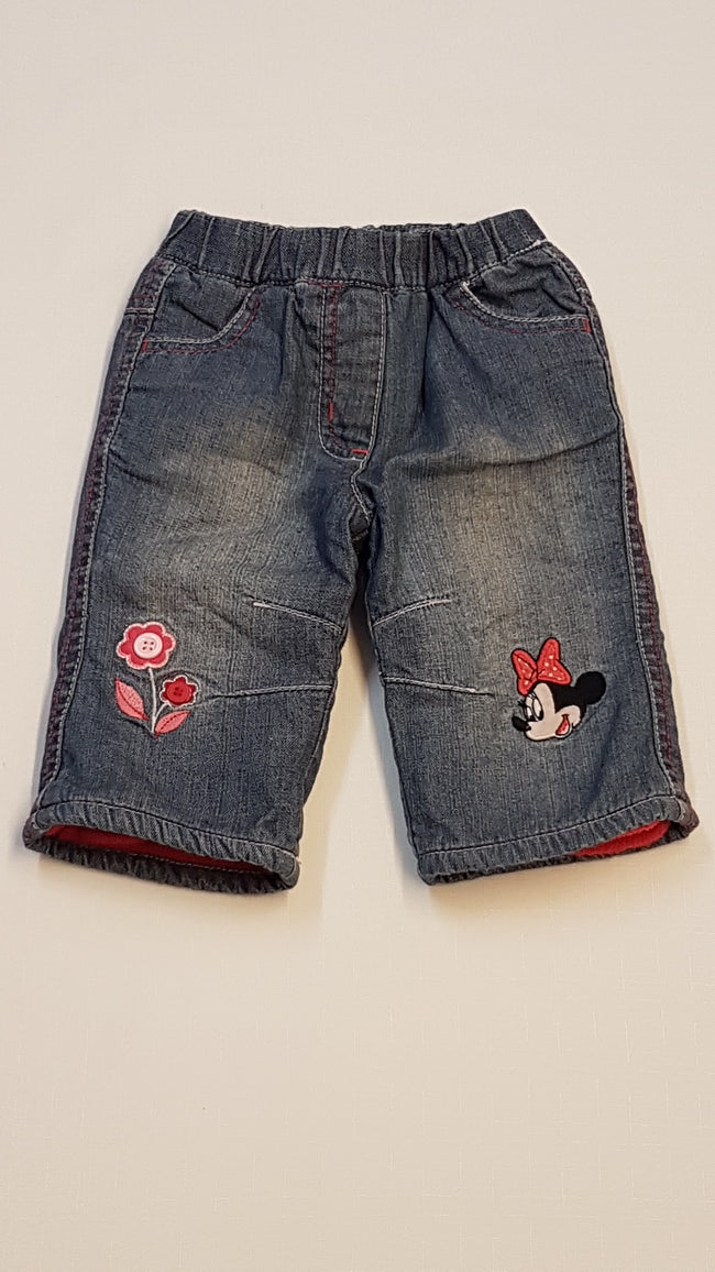 DISNEY BABY MINNIE MOUSE,VASTAG THERMO BÉLÉSES,KOPTATOTT KISLÁNY NADRÁG 56-62 Hover Image