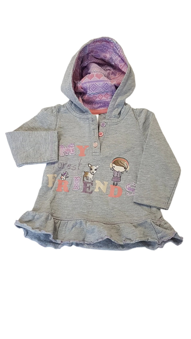 BABY  CLUB FODROS ALJÚ,KAPUCNIS,CSAJOS KISLÁNY PULÓVER 80 Hover Image