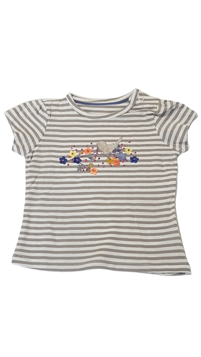 MOTHERCARE VÉKONY CSÍKOS,VIRÁGOS,KÖVES,GYÖNGYÖS KISLÁNY PÓLÓ 68-74 Hover Image