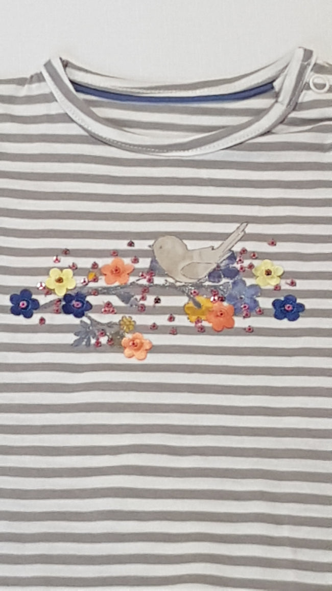 MOTHERCARE VÉKONY CSÍKOS,VIRÁGOS,KÖVES,GYÖNGYÖS KISLÁNY PÓLÓ 68-74 Main Image