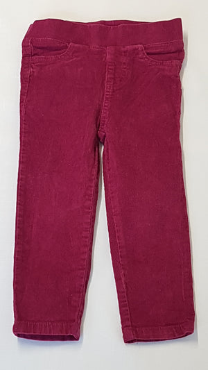 F&F KIDS BORDÓ MIKRÓBÁRSONY KISLÁNY JEGGING 92