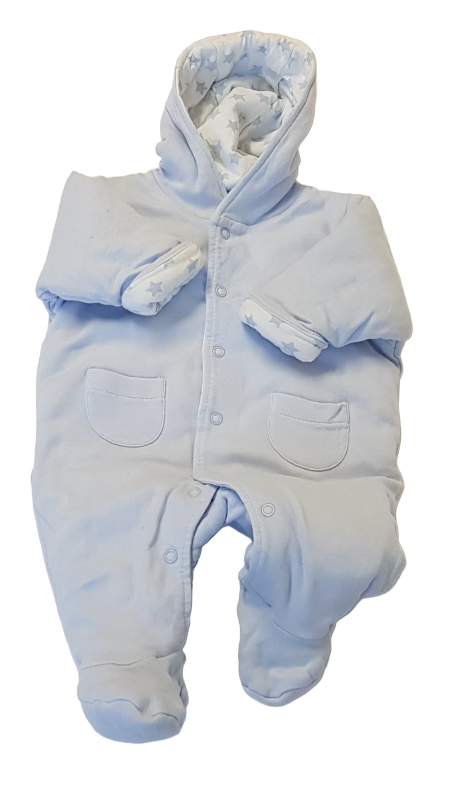 MOTHERCARE EXTRAMINŐSÉGŰ,VILÁGOS KÉK KISFIÚ OVERÁL 50