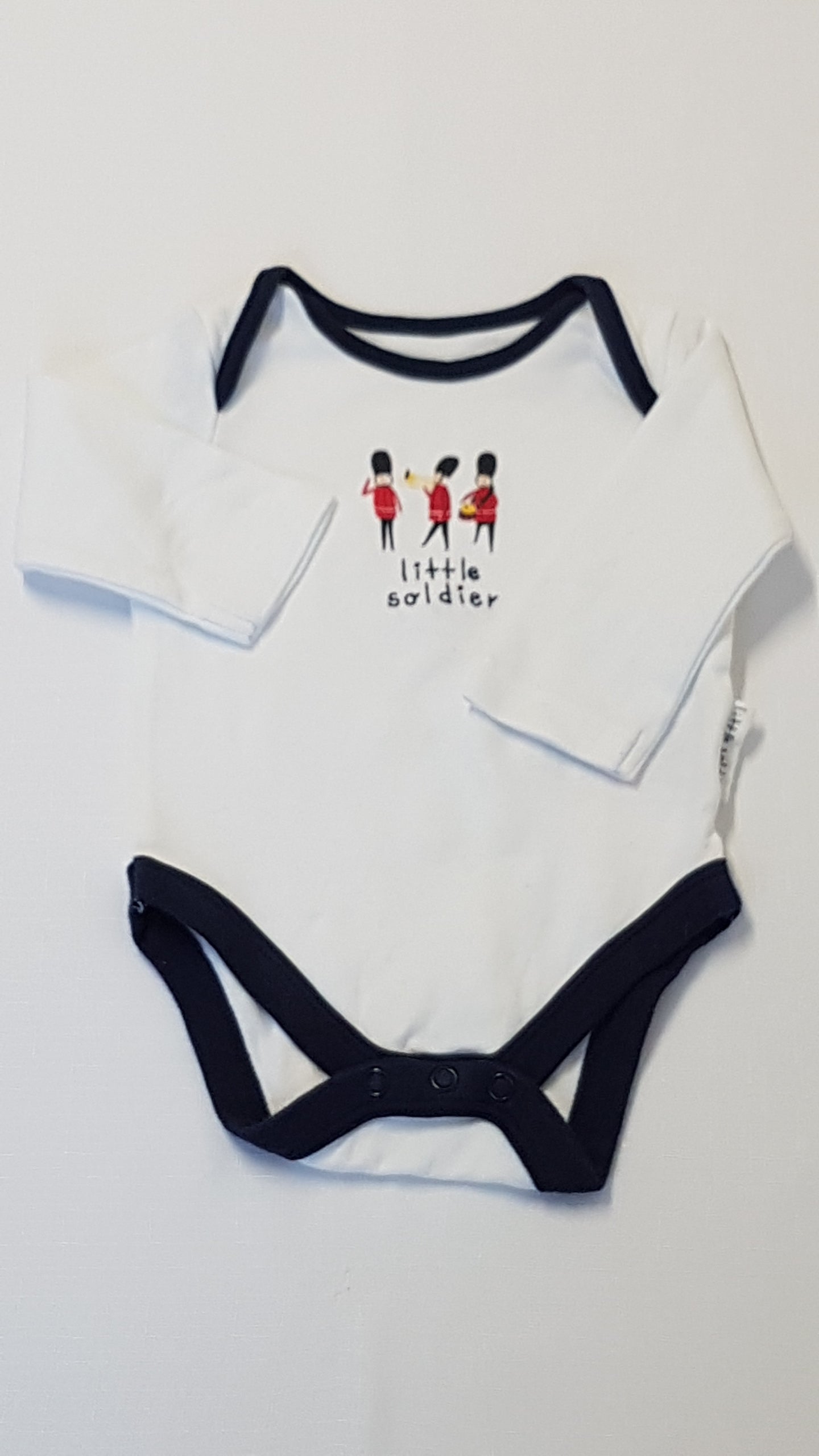 MOTHERCARE LITTLE SOLDIER FELIRATOS KISFIÚ BODY 62