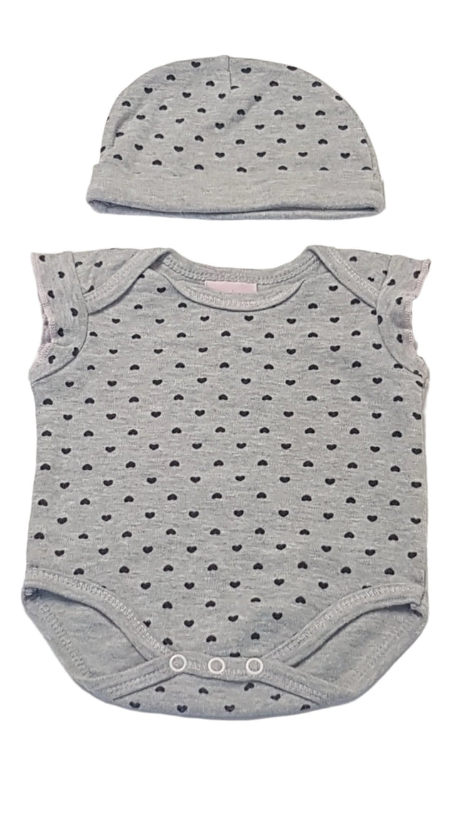 BEBE BONITO APRÓ SZÍVECSKÉS KISLÁNY BODY SZETT 56-62 Hover Image