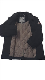 APPAMAN FINE TAILORING FEKETE,ELEGÁNS,MELEG KISFIÚ SZÖVETKABÁT 92-98