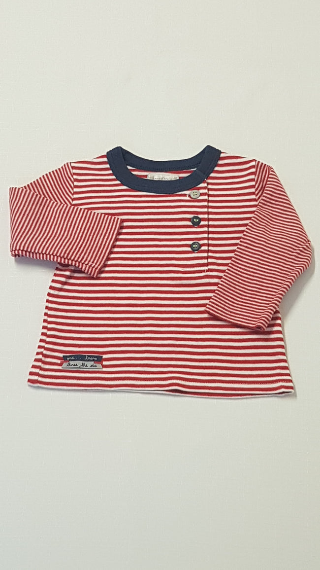 MAMAS & PAPAS PIROS-FEHÉR CSÍKOS,GOMBOS KISLÁNY FELSŐ 62 Hover Image