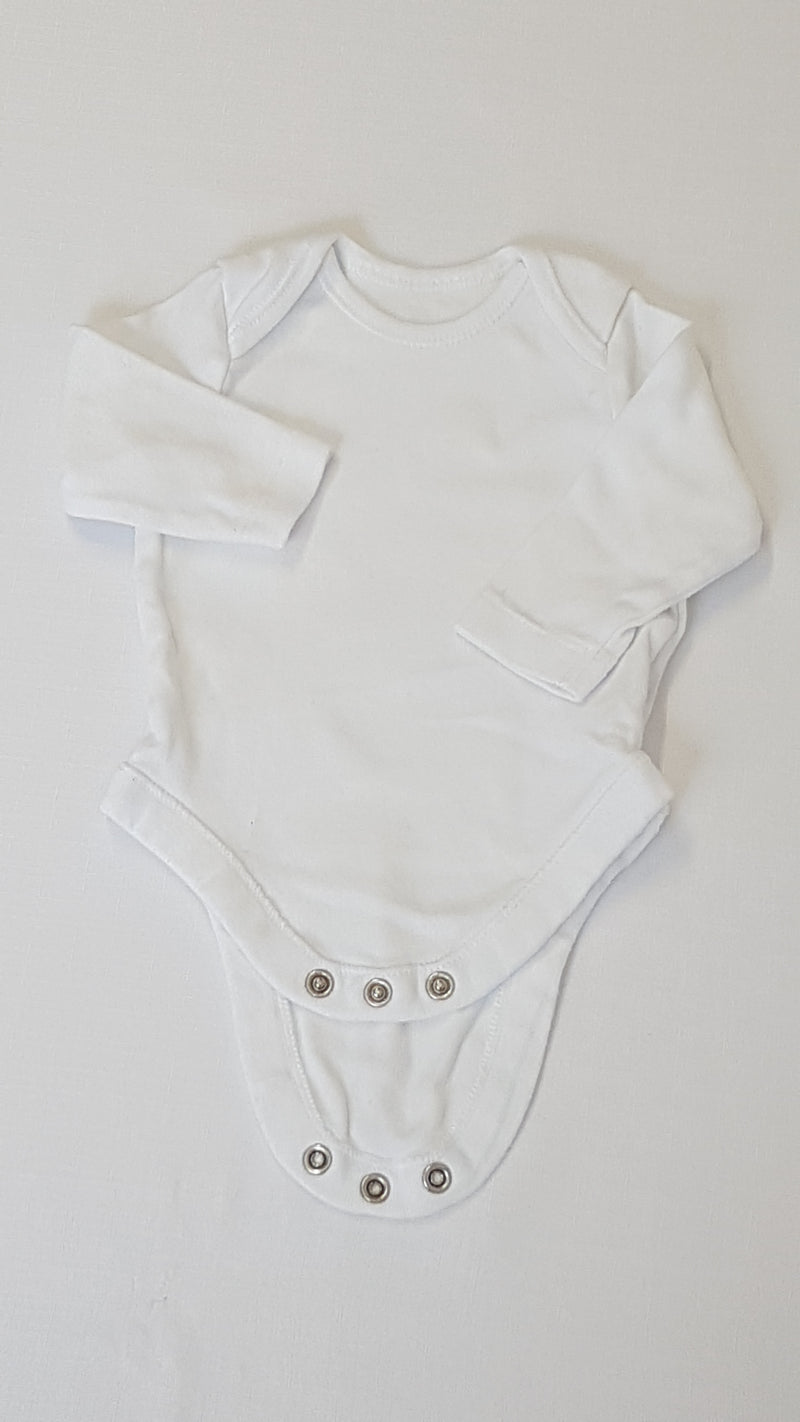 F&F KIDS UNISEX HOSSZÚ UJJÚ FEHÉR BODY 62