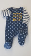 MOTHERCARE CSILLAGMINTÁS,FELIRATOS,ÁTMENETI,VÉKONY BÉLELT KEZES-LÁBAS 68