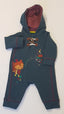 GEORGE LETS FISHING FELIRATÚ,KAPUCNIS,ÁLLATFIGURÁS KISFIÚ PLAYSUIT 62-68