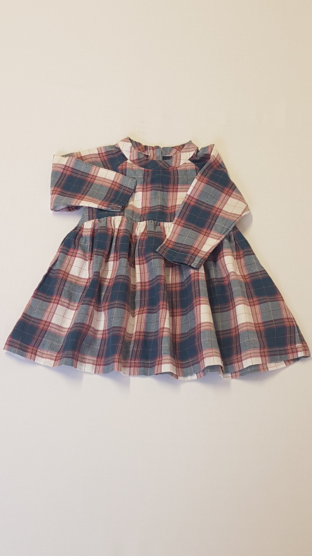 MOTHERCARE EXTRAMINŐSÉGŰ,NAGY KOCKÁS KISLÁNY RUHA 62