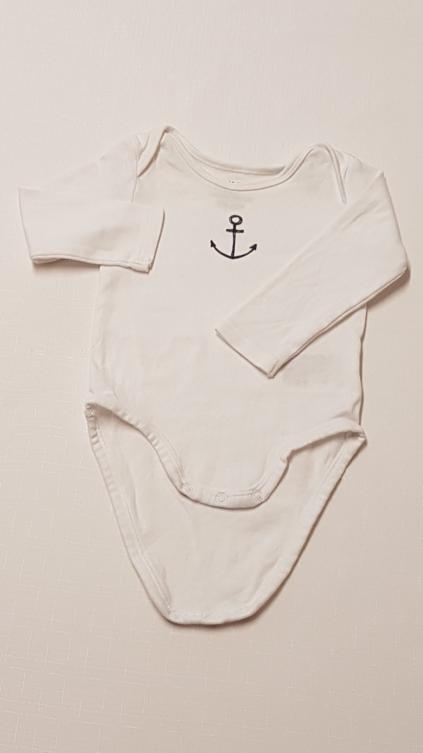 H&M ORGANIKUS PAMUT,HORGONY MINTÁS KISFIÚ BODY 68