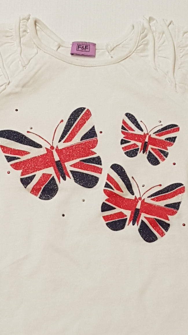 F&F KIDS CSILLÁMPOROS,ANGOL PILLANGÓS,CSAJOS KISLÁNY PÓLÓ 92 Main Image