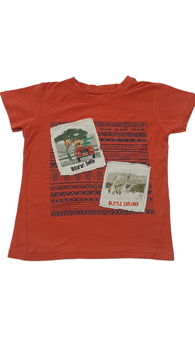 MATALAN SAFARI MINTÁS ÉS FELIRATOS KISFIÚ PÓLÓ 98 Hover Image