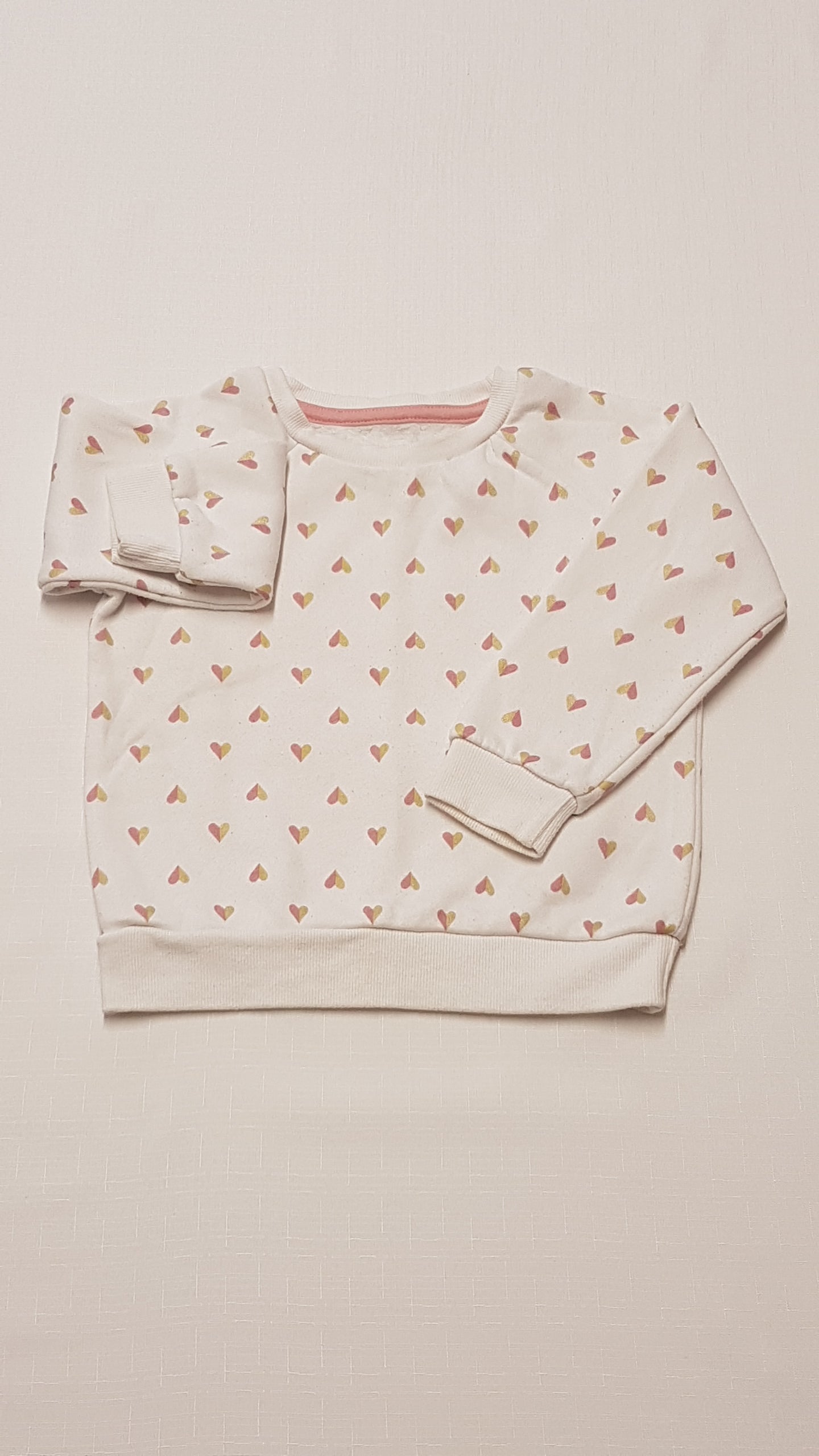 PRIMARK SZÍVECSKÉS KISLÁNY PULÓVER 98