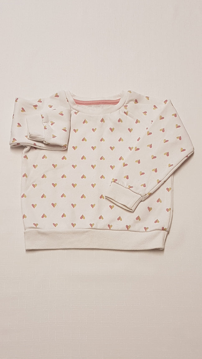 PRIMARK SZÍVECSKÉS KISLÁNY PULÓVER 98 Hover Image