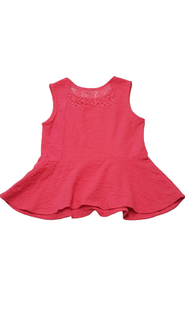 RIVER ISLAND CIKLÁMEN SZÍNŰ,MINŐSÉGI,CSIPKÉS,CSINOS KISLÁNY FELSŐ 128 Main Image