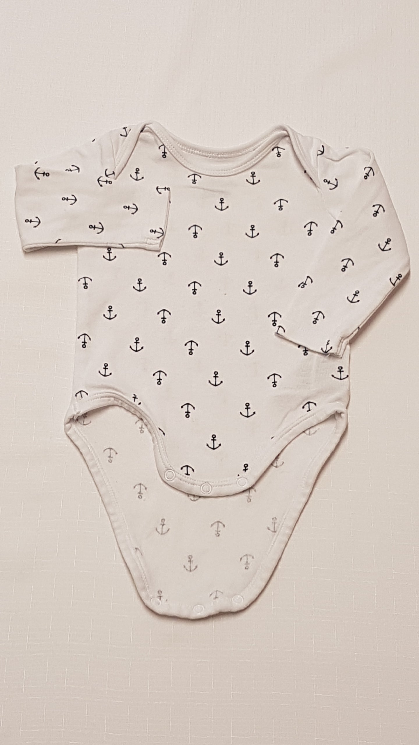 H&M HORGONY MINTÁS,HOSSZÚ UJJÚ KISFIÚ BODY 68