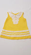 NEXT GYÖNYÖRŰ SZÉP,NAPSÁRGA,FEHÉR HÍMZETT KISLÁNY CSINI RUHA 80