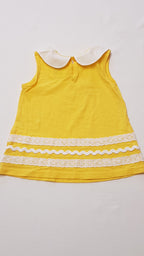 NEXT GYÖNYÖRŰ SZÉP,NAPSÁRGA,FEHÉR HÍMZETT KISLÁNY CSINI RUHA 80