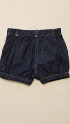 F&F KIDS  PUHA FARMERHATÁSÚ KISLÁNY RÖVIDNADRÁG,GUMIS DERÉKRÉSSZEL 74
