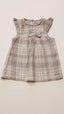 TU KIDS RÓZSASZÍN-SZÜRKE KOCKÁS,MASNIS CSINI KISLÁNY RUHA 56-62