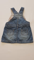 F&F KIDS KOPTATOTT,APRÓMINTÁS,KANTÁROS KISLÁNY FARMER RUHA 74