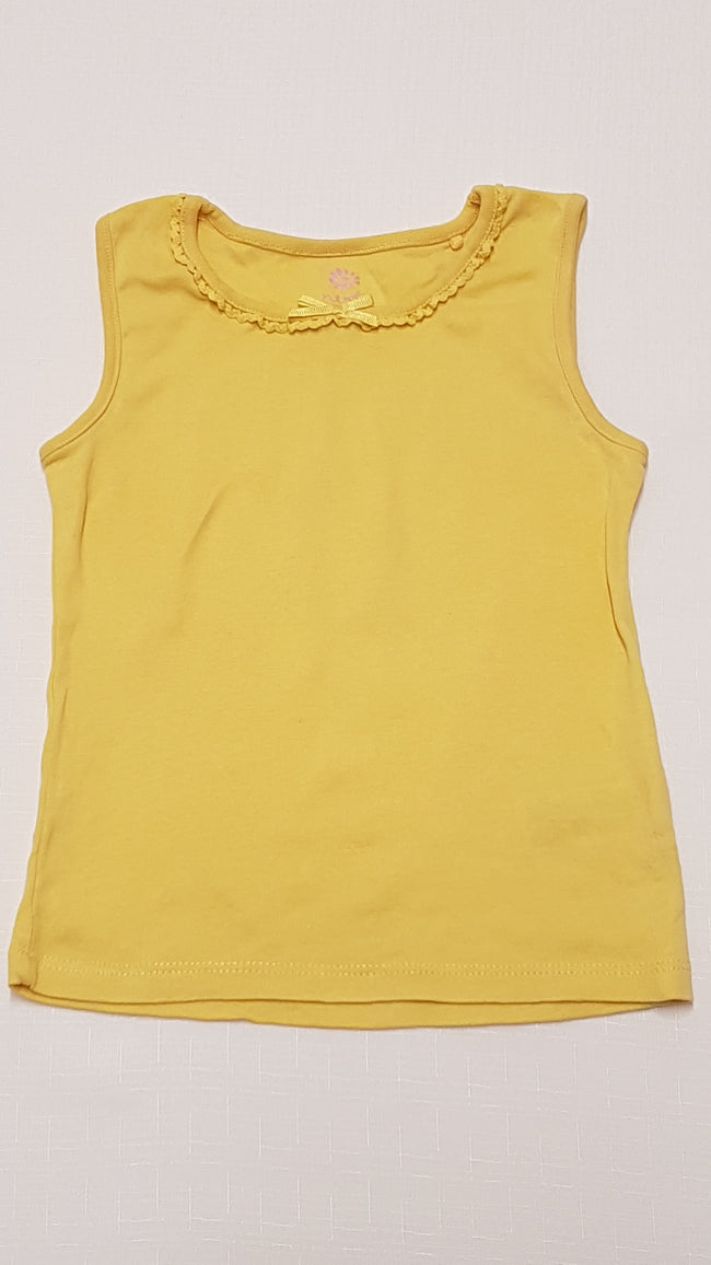 ÚJ NEXT SÁRGA SZÍNŰ,NYAKRÉSZNÉL FODROS KISLÁNY TRIKÓ 98 Hover Image