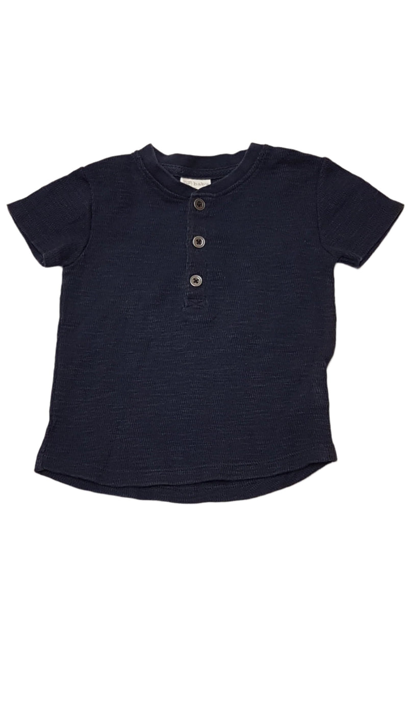 F&F KIDS SÖTÉTKÉK,GOMBOS,KISFIÚ PÓLÓ 86