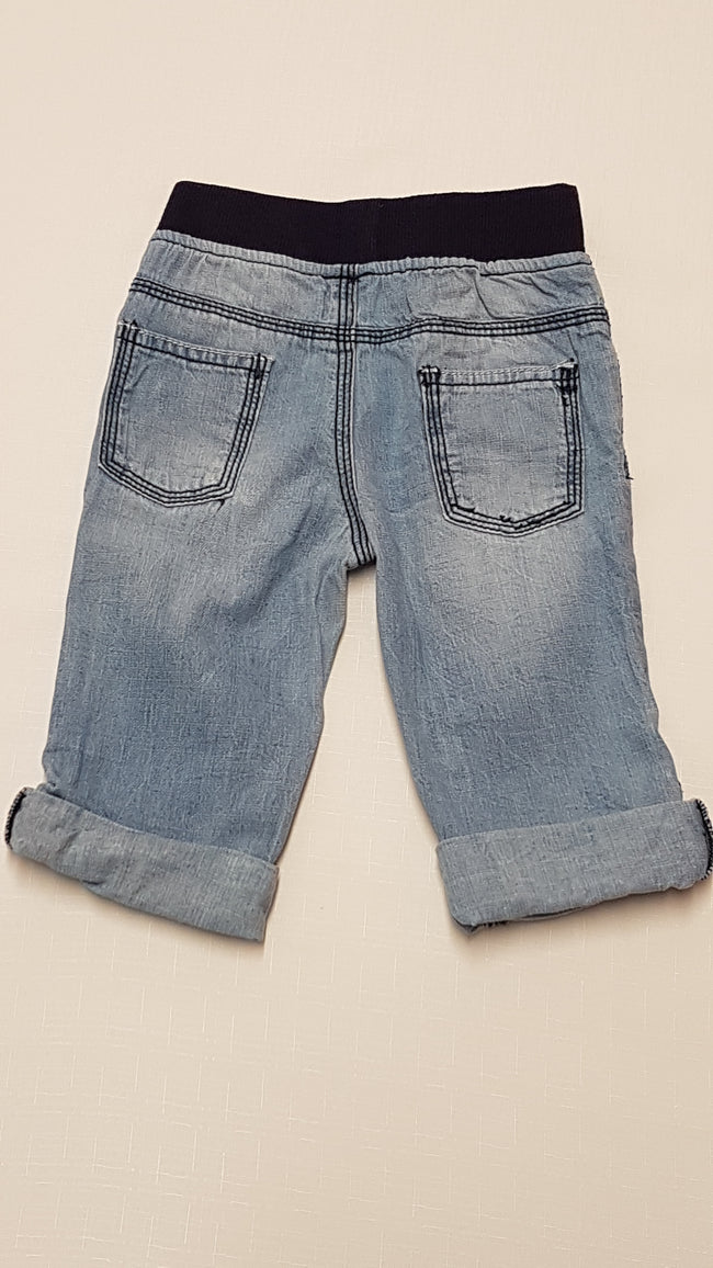 F&F KIDS KOPTATOTT,KISFIÚ 3/4 FARMER RÖVIDNADRÁG,GUMIS DERÉKRÉSSZEL 80 Main Image