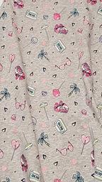 ÚJ F&F KIDS CSILLÁMPOROS,VIDÁM MINTÁS,PÁNTOS,CSAJOS KISLÁNY PAMUT RUHA  158