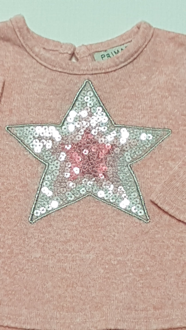 PRIMARK BABY FLITTERES,NAGY CSILLAG MINTÁS KISLÁNY PUHA PULÓVER 68 Main Image