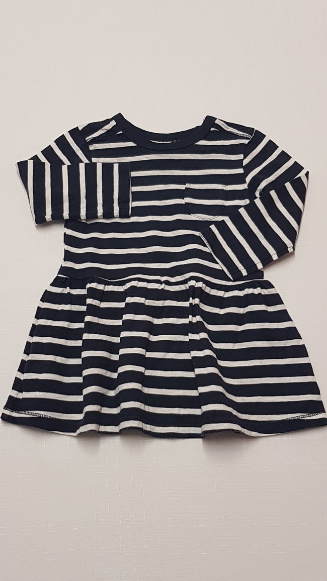 ÚJ NEXT CSÍKOS KISLÁNY PAMUT RUHA 80 Hover Image