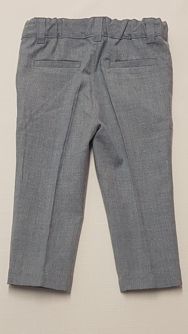 ÚJ MATALAN ELEGÁNS SZÜRKE SZÍNŰ KISFIÚ SZÖVETNADRÁG,ÁLLÍTHATÓ GUMIS DERÉKRÉSSZEL 74-80 Main Image