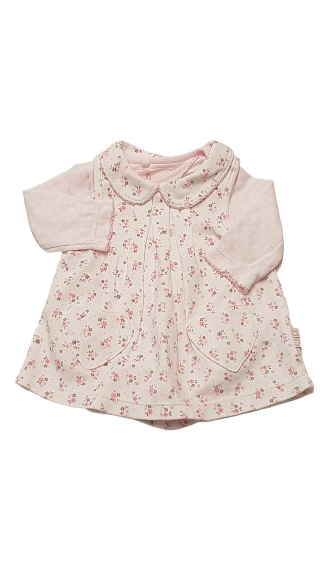 TU KIDS APRÓ VIRÁGMINTÁS KISLÁNY PAMUT RUHA BODYVAL 56 Hover Image