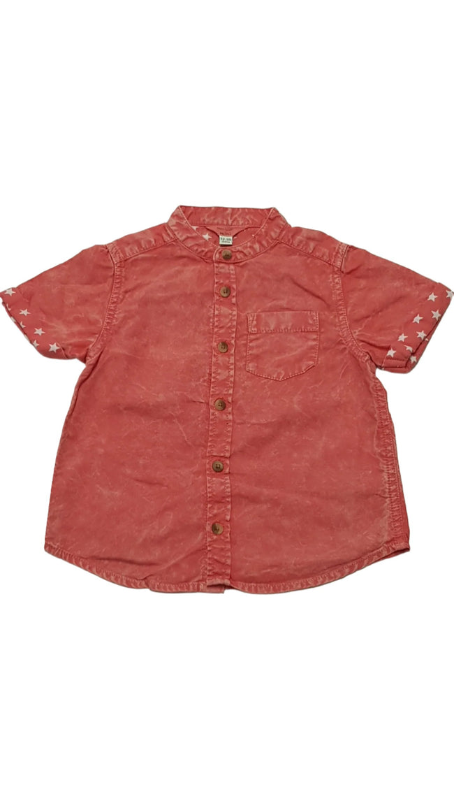 RIVER ISLAND MINI MÁRVÁNY MINTÁS,EXTRAMINŐSÉGŰ KISFIÚ ING 86 Hover Image