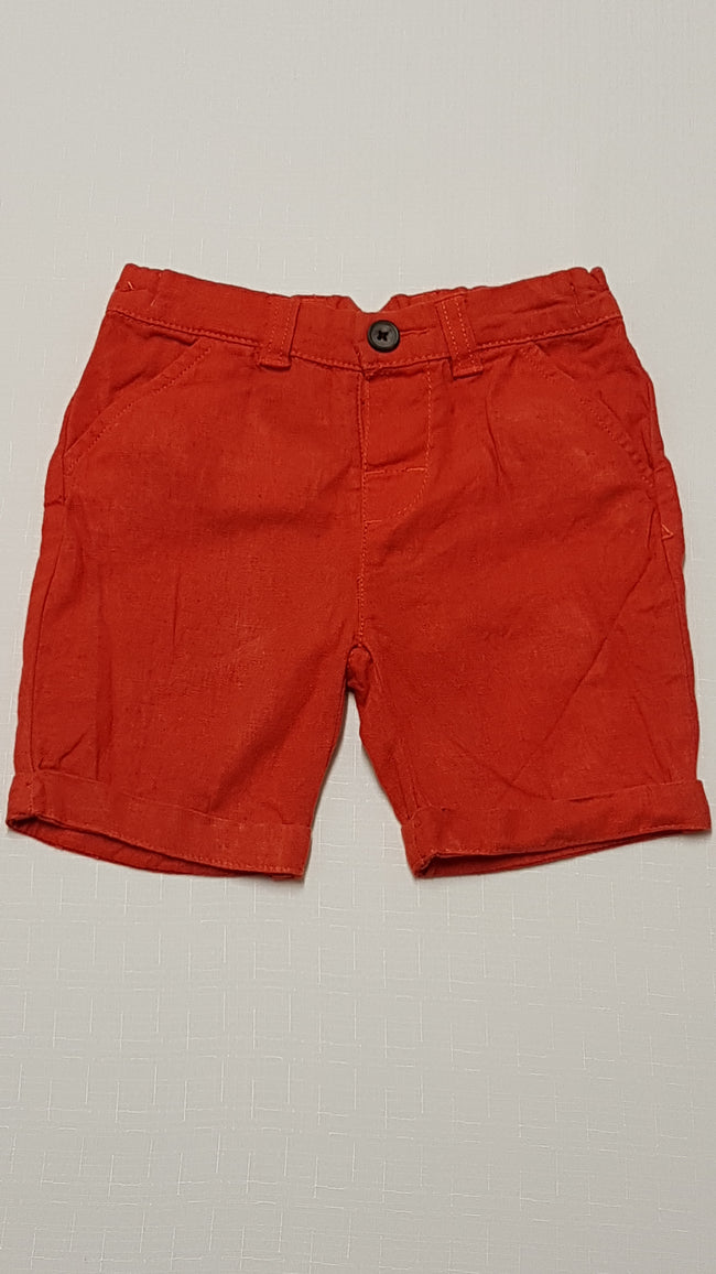 MAMAS&PAPAS TRENDI SZÍNŰ,ELEGÁNS KISFIÚ LENVÁSZON RÖVIDNACI 86 Hover Image