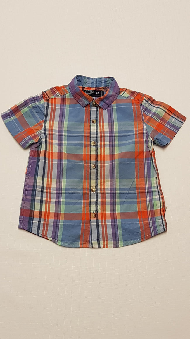 NEXT SZÍNES NAGY KOCKÁS,ELEGÁNS KISFIÚ ING 98 Hover Image