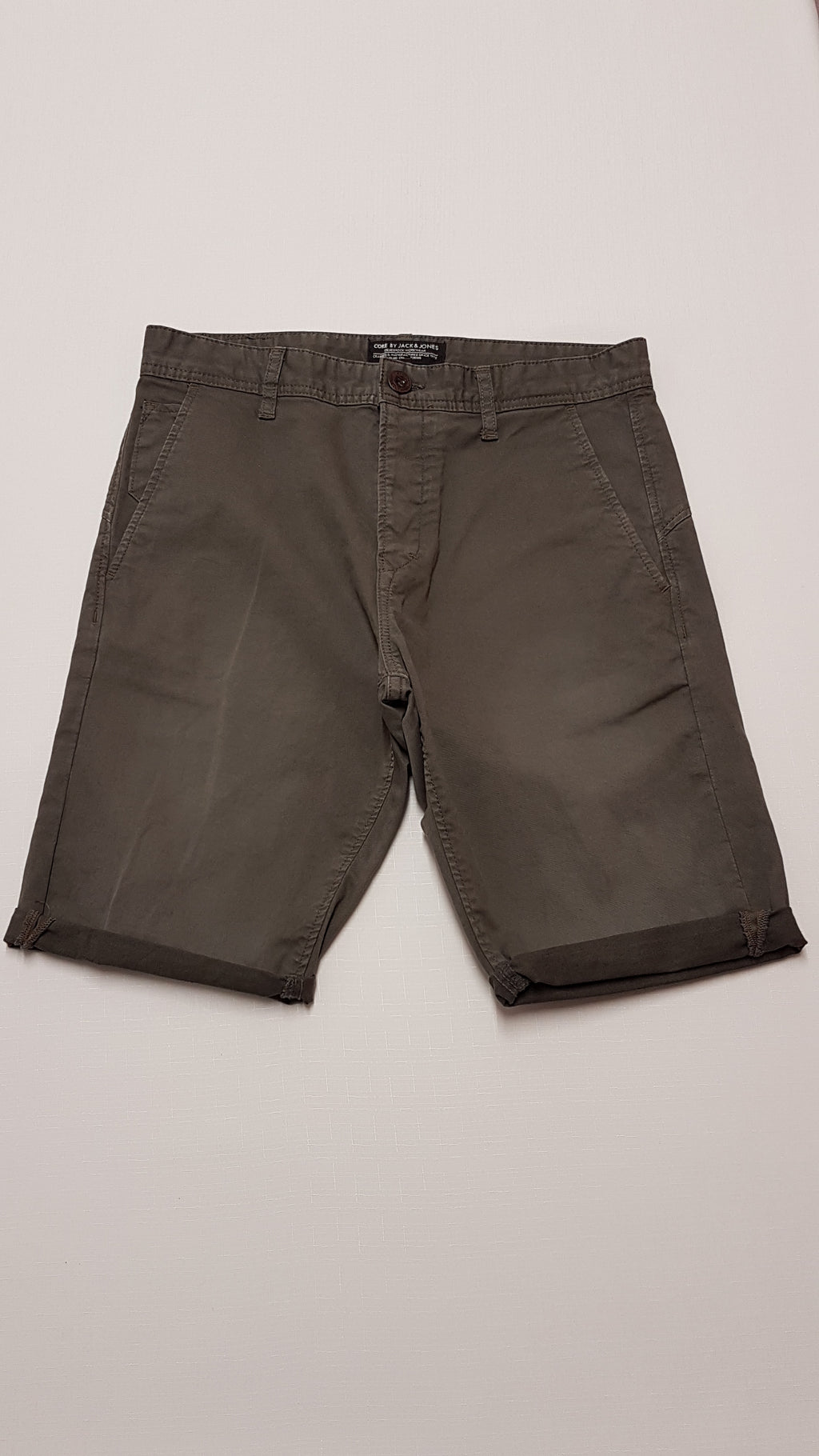 JACK& JONES SZÜRKE SZÍNŰ,ERŐS ANYAGÚ FIÚ BERMUDA NADRÁG 158-176