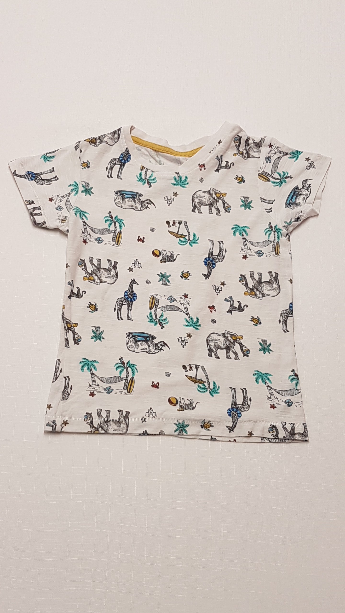 MATALAN SZAFARI ÁLLATAI MINTÁS KISFIÚ PÓLÓ 98-104