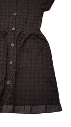 ZARA KIDS FEKETE SZÍNŰ,MADEIRÁS,ELÖL GOMBOS KISLÁNY CSINI RUHA 164