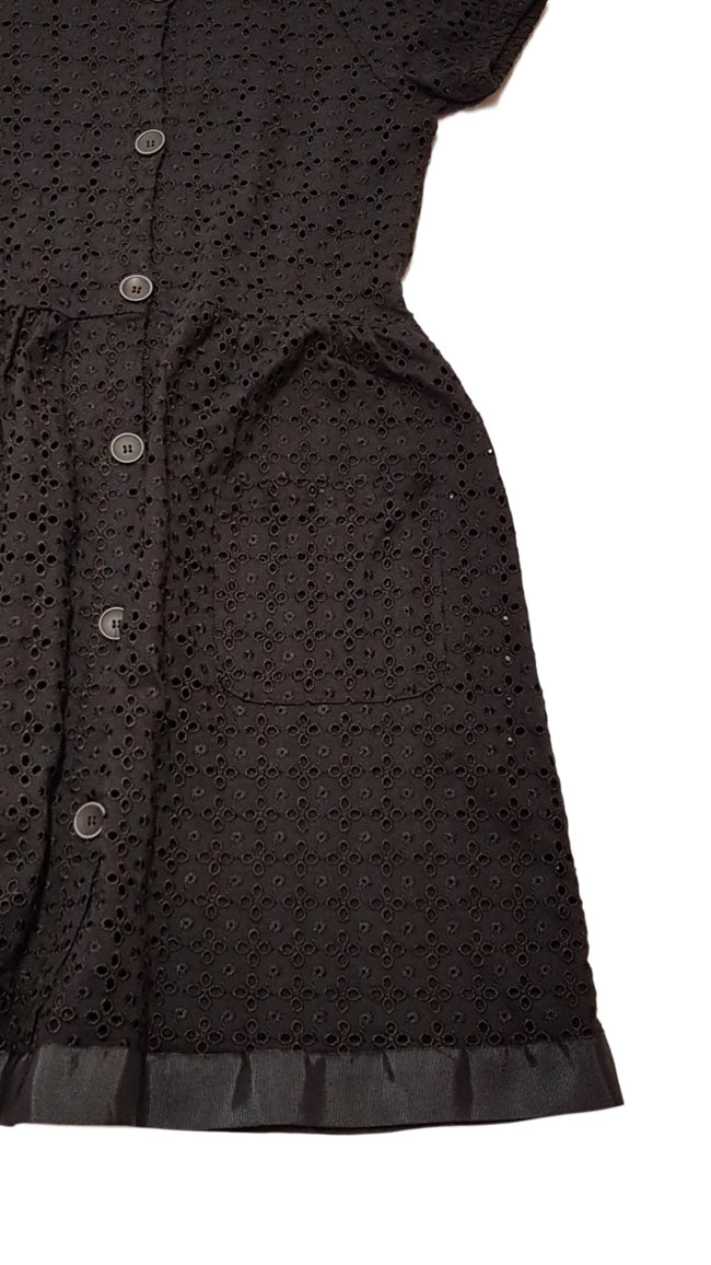 ZARA KIDS FEKETE SZÍNŰ,MADEIRÁS,ELÖL GOMBOS KISLÁNY CSINI RUHA 164 Main Image