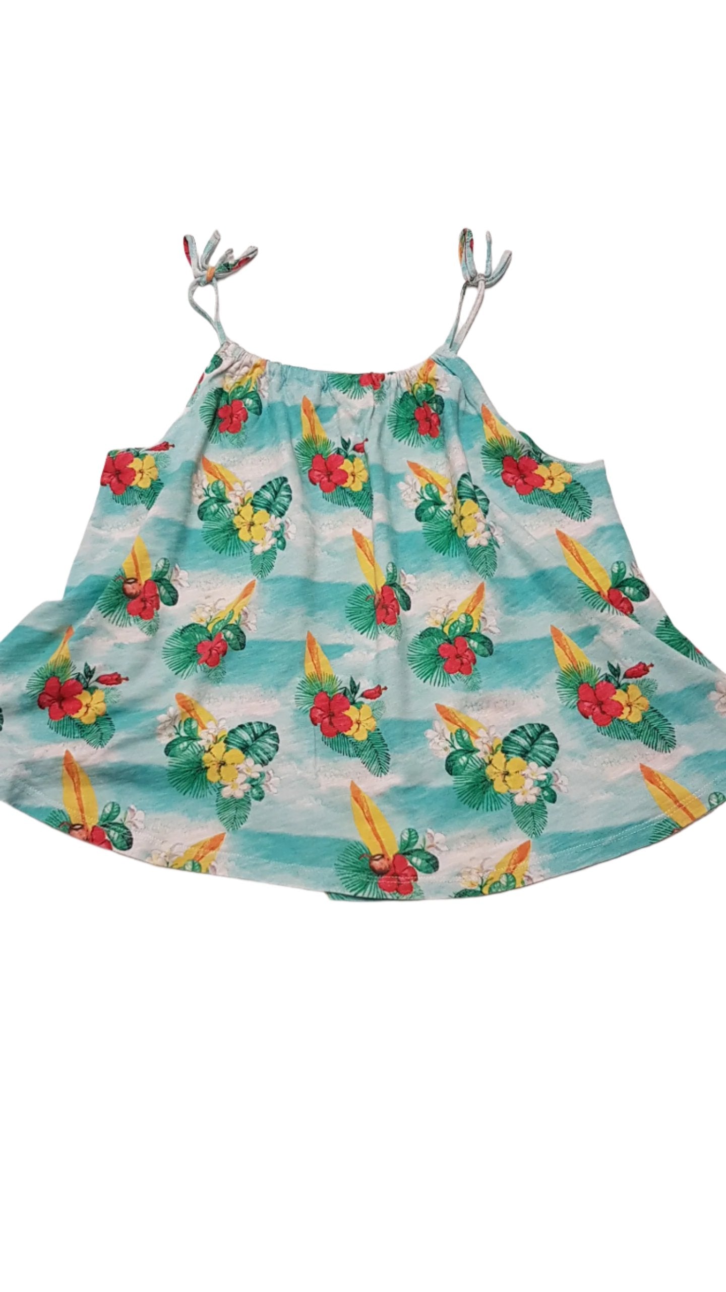 ZARA GIRLS HAWAII MINTÁS,PÁNTOS KISLÁNY TUNIKA FAZONÚ TRIKÓ 140